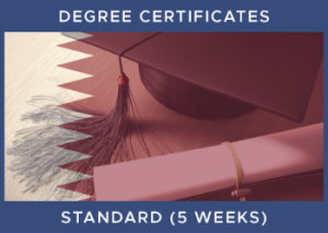Qatar Degree Legalisation Inc Certification - Standard